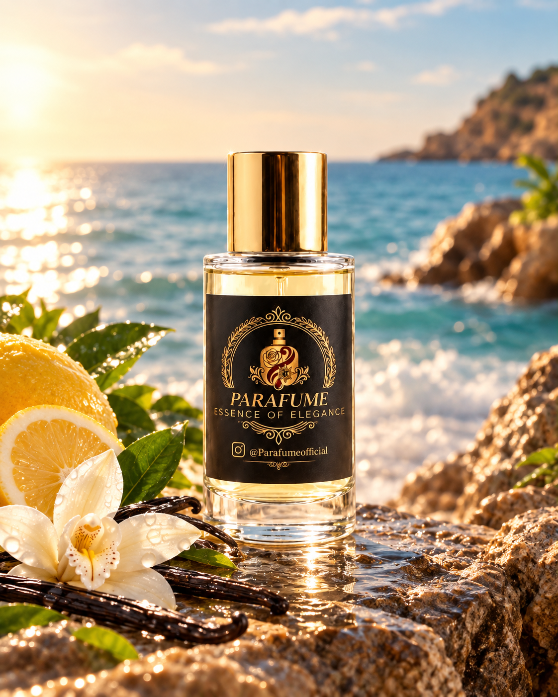 Parafume on the beach